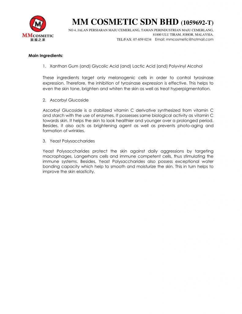 A2 Product Information N RD662F1 SUPER BOOSTER BRIGHTENING COMPLEXION AMPOULE 2