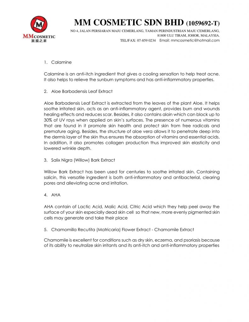 Product Information M14 D6010 PIMPLE CREAM 2